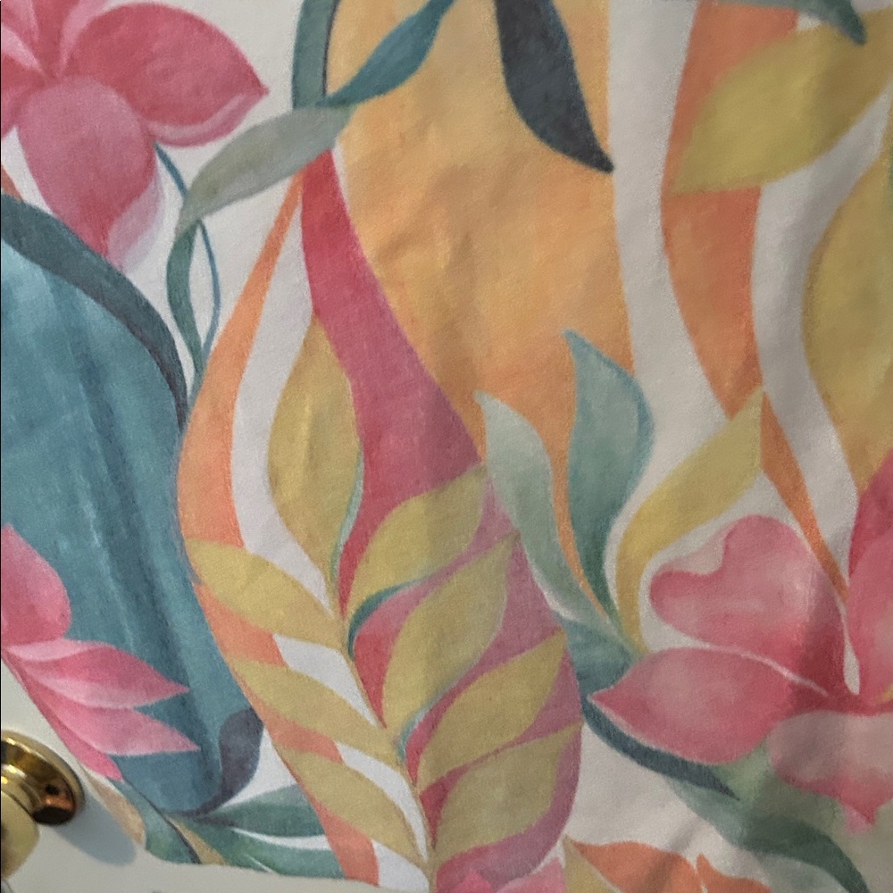 Sioni Vibrant Floral Blouse with Pink and Green Accents - Picture 3 of 3